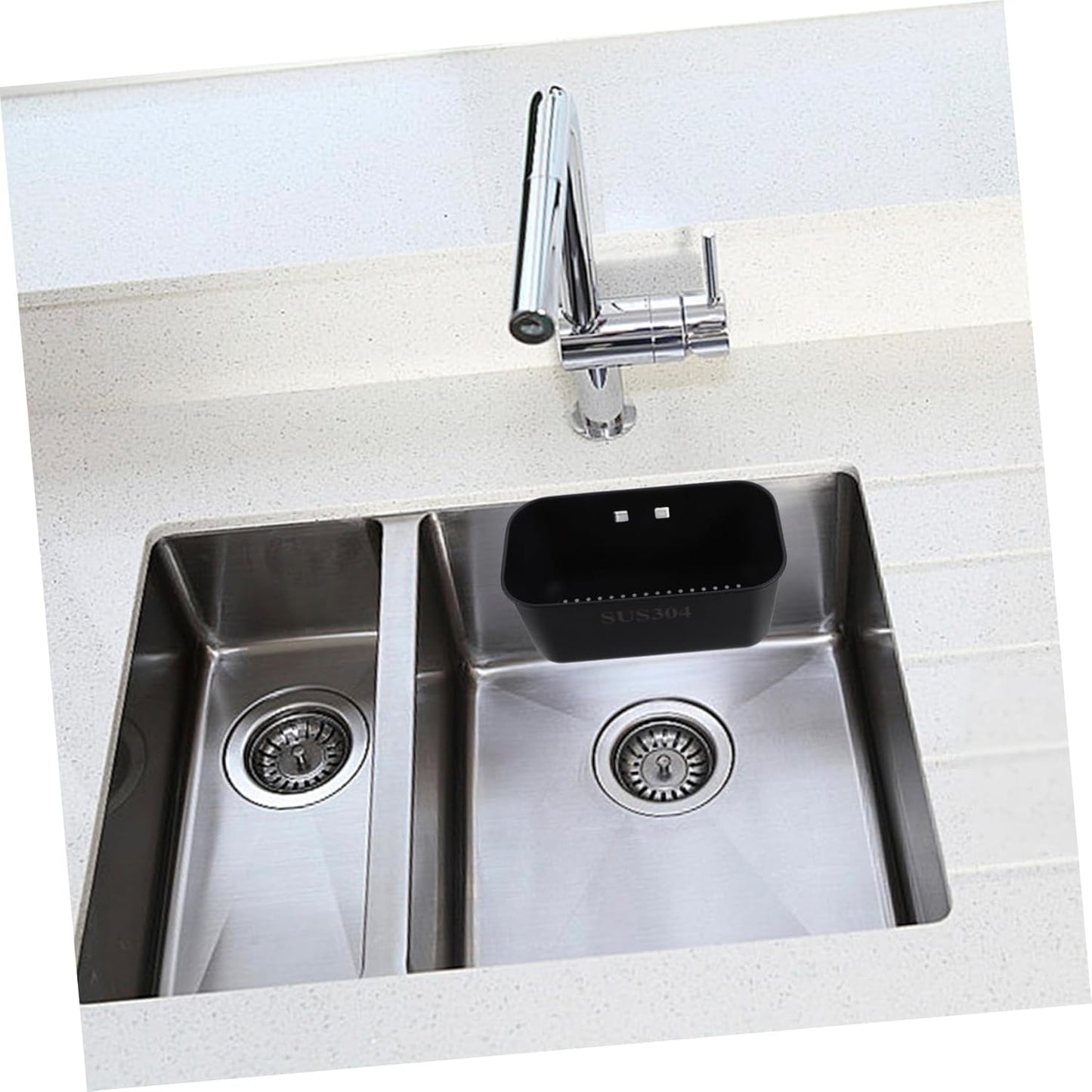Stainless Steel Sink Drainer Basket Collapsible Dish Rack Suction Cup Silverware Drying Kitchen Storage Strainer