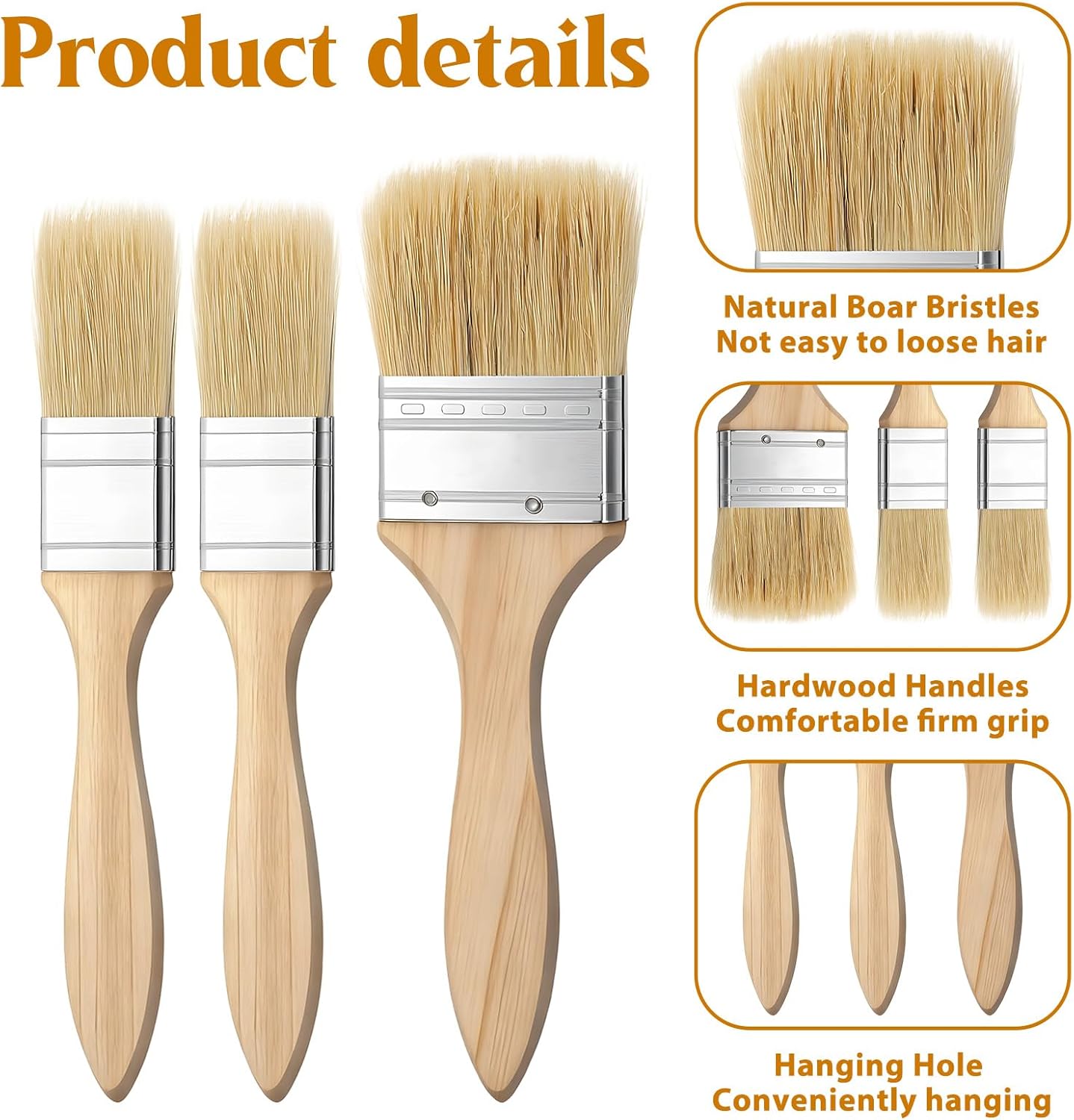 3 PCS Pastry Brush for Baking Basting Brush for Cooking Butter Brushes for Cooking BBQ Kitchen Baking Brushes Oil-Brush for Oil Sauce, Butter, Sauce