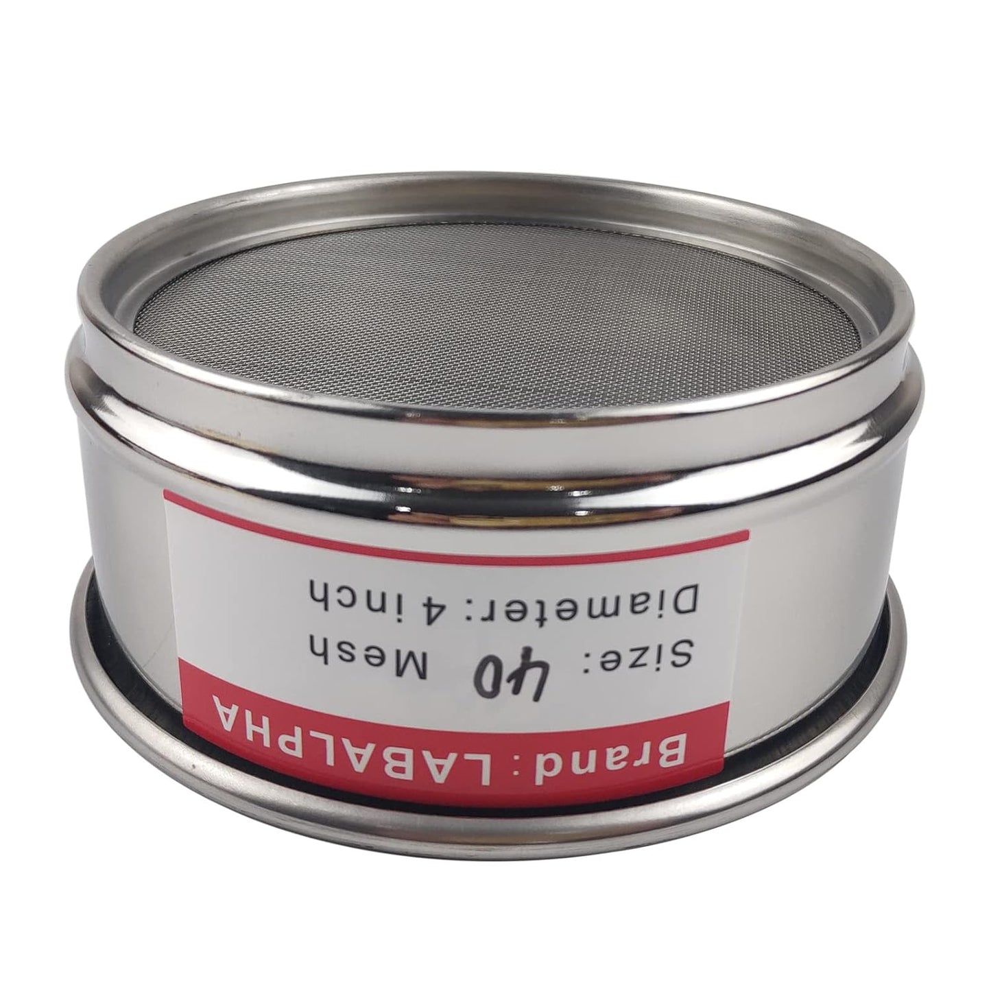 LABALPHA 70 Mesh Lab Sieves, Test Sieve #70 Mesh, 4'' Diameter, 304 Stainless Steel Wire Cloth (0.22mm)