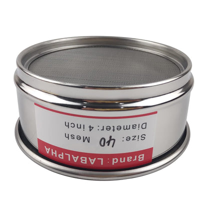 LABALPHA 70 Mesh Lab Sieves, Test Sieve #70 Mesh, 4'' Diameter, 304 Stainless Steel Wire Cloth (0.22mm)