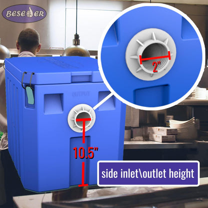 BESEDER Grease Trap Interceptor plastic 10 GPM (20 lb Capacity) Commercial Kitchen