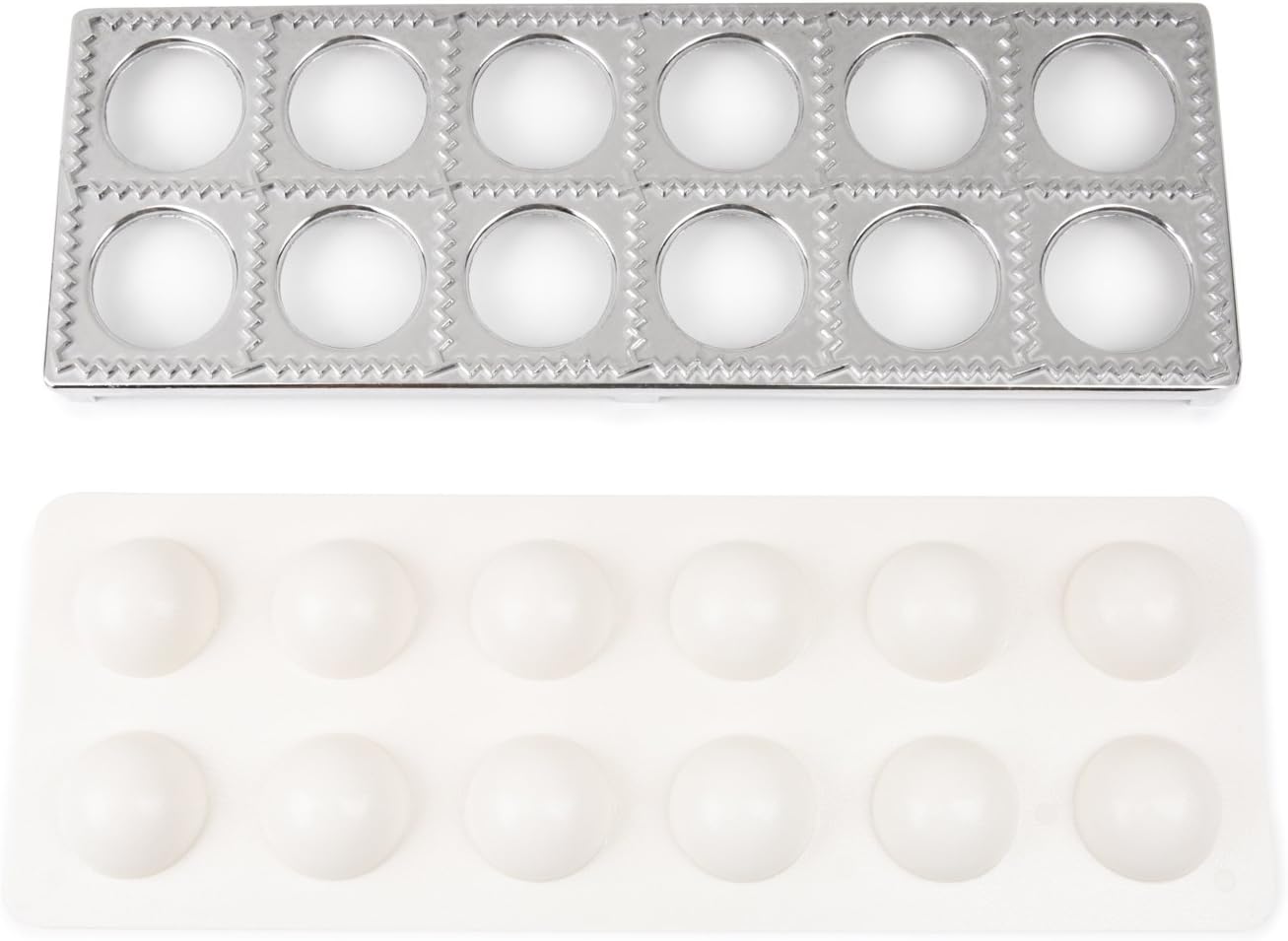 Fox Run 57670 Ravioli Cutter Stamps, Round & Square, Set of 2 , 2.75 x 4.75 x 5.75 inches