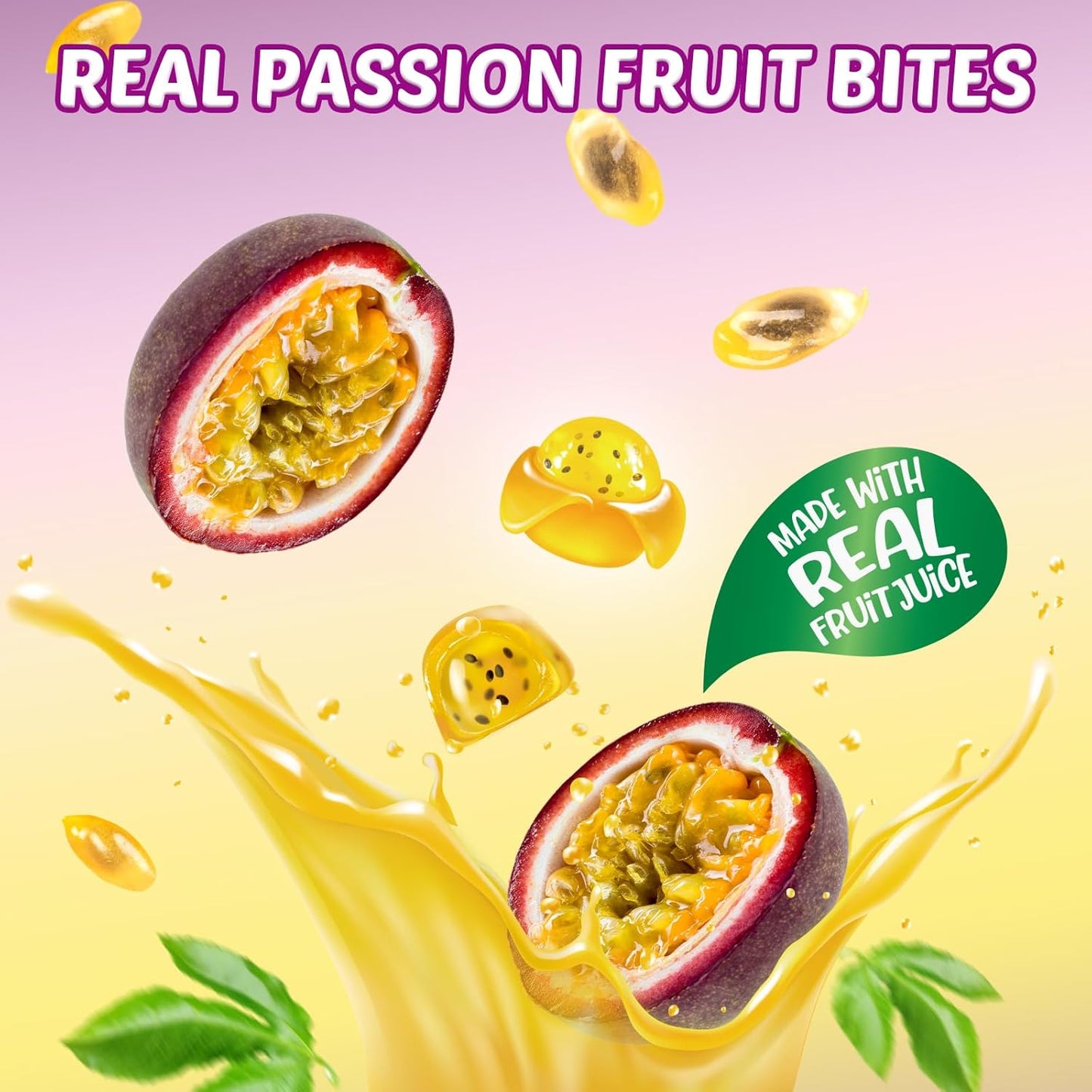 AMOS Peelerz Peelable Gummy Candy Variety Pack, Mango White Peach Banana Green Apple Passion Fruit Lychee, Soft Chewy Fruit Snack, Pack of 6
