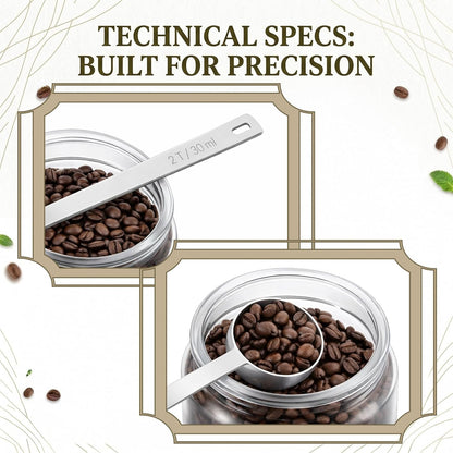 Coffee Scoop Stainless Steel Metal Coffee Measuring Scoop 2 Tbsp 30ml Scooper Spoons Long Handle Tablespoon Scooper Measuring Cup for Tea Sugar Ground CoffeeEspresso Protein