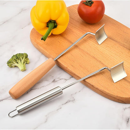 2Pcs Corn Peeler for Corn on The Cob Stripper Tool, Long Handle Stainless Steel Corn Stripping Tool Kernel Remover (Silver+Brown)