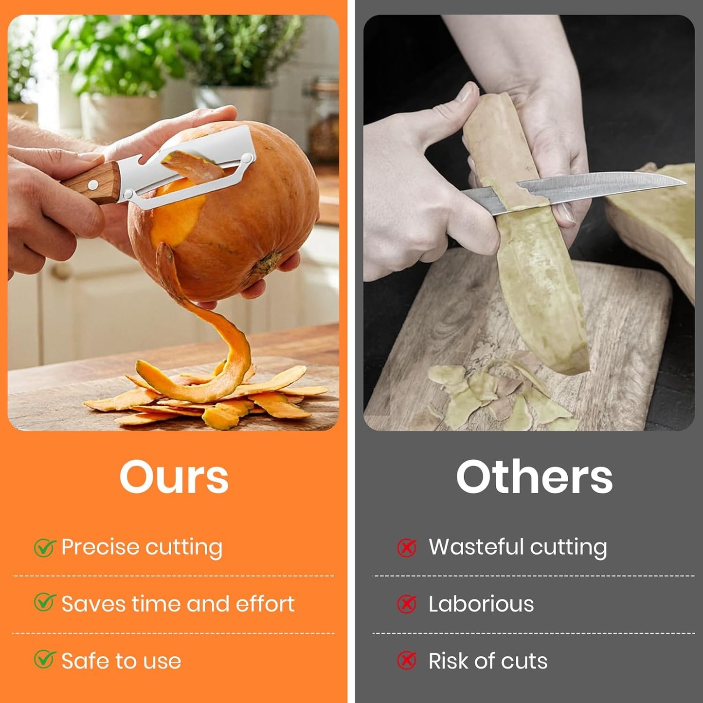 Multi-Functional Vegetable Peeler for Kitchen, 2-in-1 Stainless Steel Kitchen Tool with Bottle Opener and Wooden Handle Stainless Steel Blade for Fruit Apple Carrot Papaya Potato Pumpkin (1PCS)