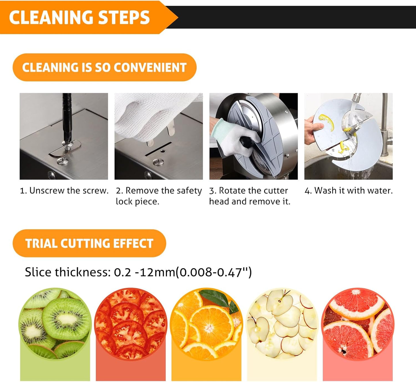WICHEMI Electric Vegetable Slicer Commercial Fruit Slicing Machine Potato Slicer Electric Cabbage Shredder Machine 2 IN 1 Manual Electric Vegetable Cutter Stainless Steel Food Slicer