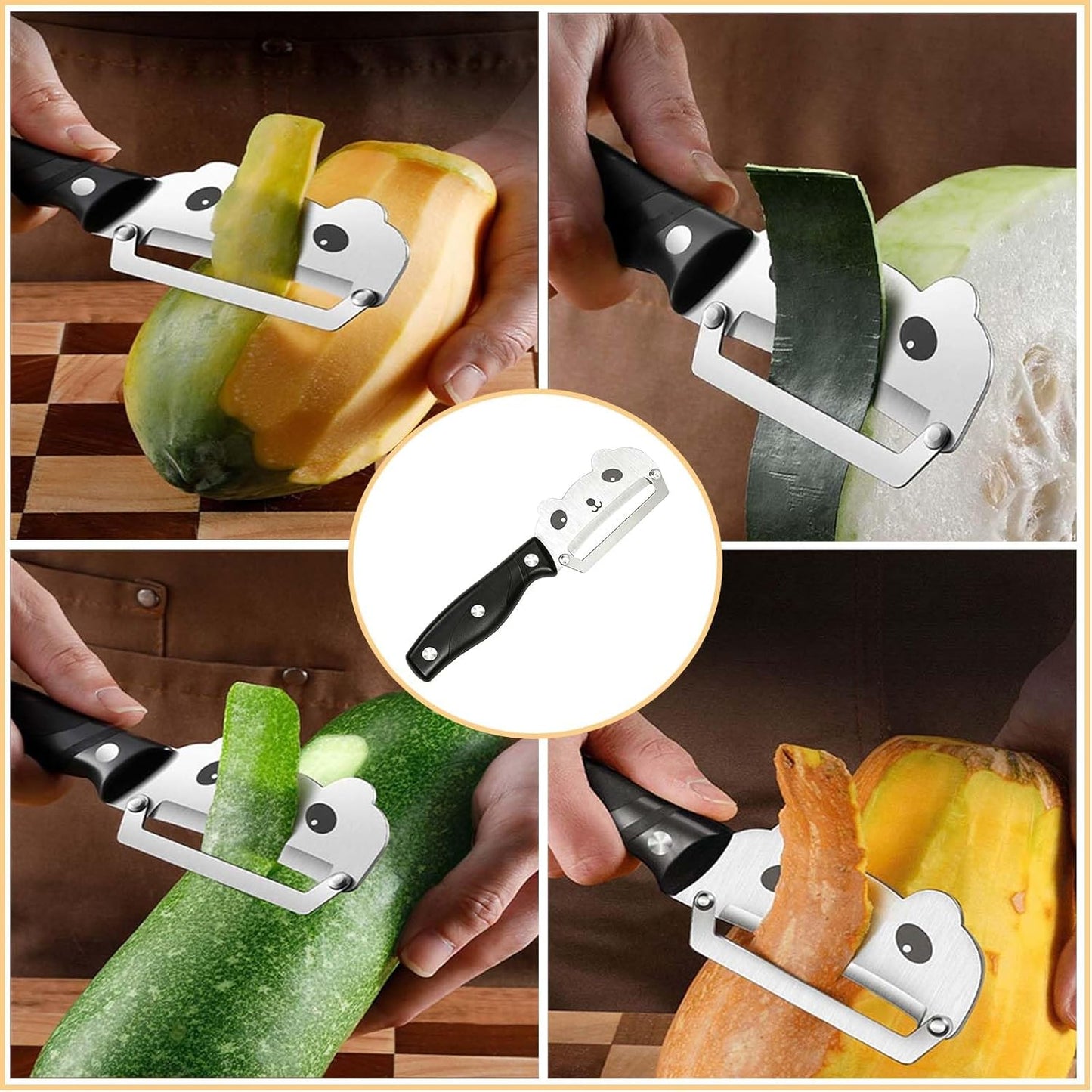 Vegetable Peeler Sharp Stainless Steel Blades for Veggie Potato Sugarcane Pumpkin Papaya Peeling Tool