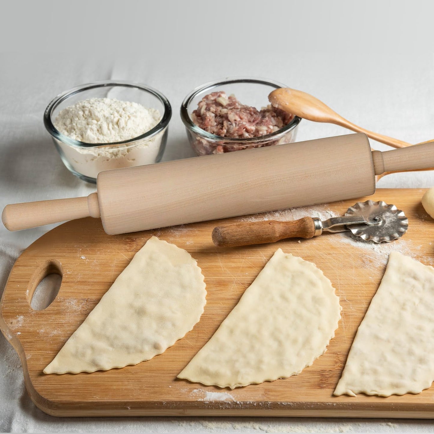 Mrs. Anderson’s Baking Rolling Pin Rings, Non-Stick Silicone, Set of 4 Ring Depths
