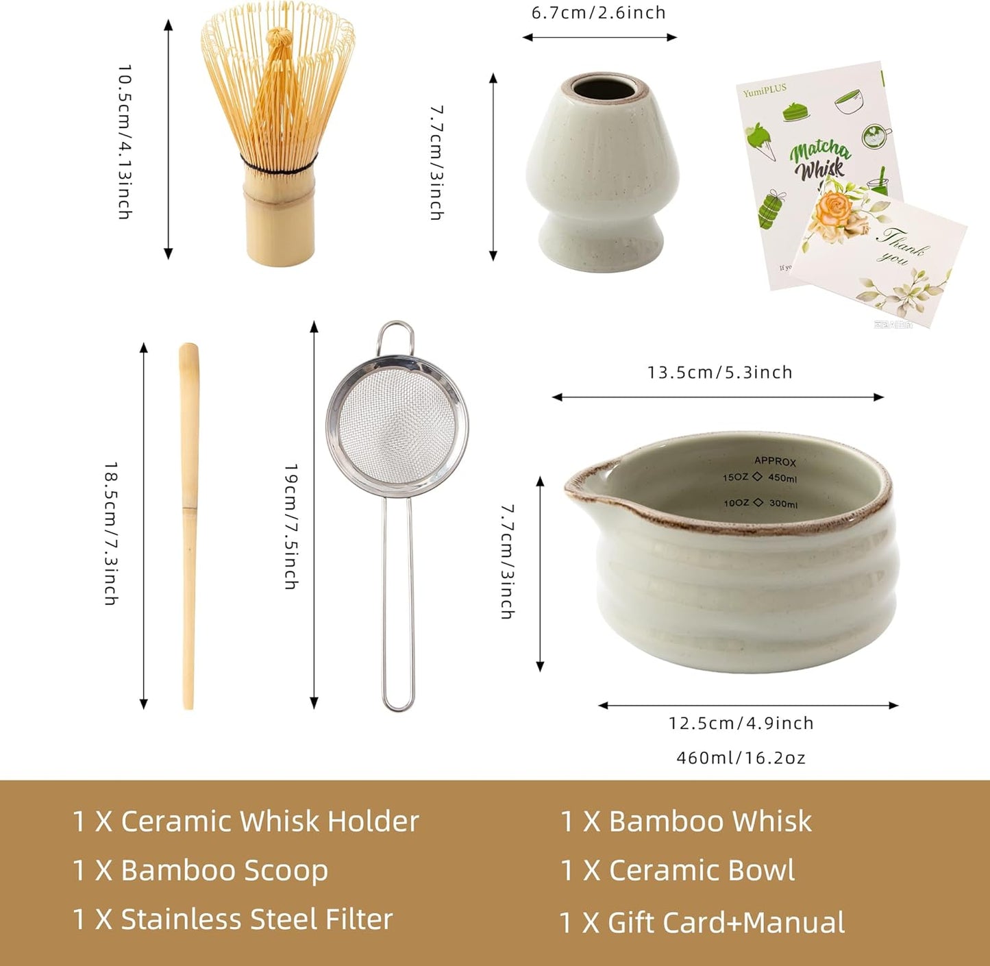 5pcs Premium Matcha Set,Ceramic Bowl with Spout and Bamboo Whisk set, Ceremonical Matcha Kit for breakfast/latte,Tea Starter Making Kit,Unique Matcha Gift set (pink love)