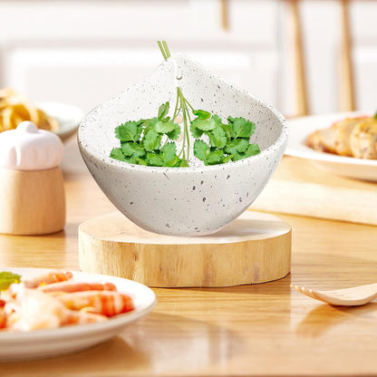 TASOMUTY Herb Stripper Bowl,2026 New Herb Stripper Bowl Ceramic,Kitchen Tools for Stripping Herbs,Comes with a Small Brush. (White)