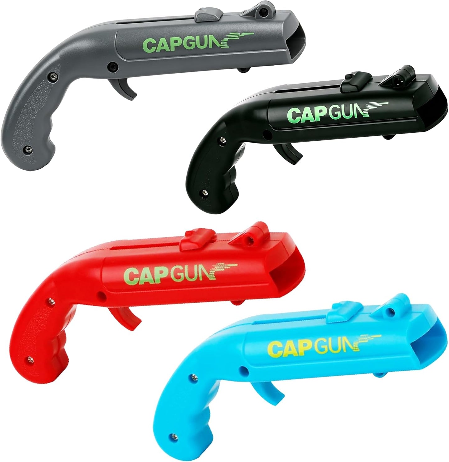 Bottle Opener with Cap Launcher – Funny Shooting Gun for Parties, BBQ, Tailgates – Unique Beer Cap Shooter Gadget for Men – Cool Gifts for Dad, Husband, Him on Birthday, Father's Day(Red+Blue)