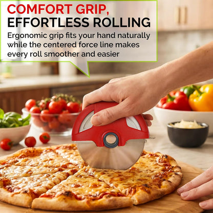 UHIYEE Pizza Cutter Wheel, 4.3 Inch Stainless Steel Pizza Slicer with Protective Blade Cover, Detachable Dishwasher Safe Pizza Cutter for Thin Crust, Thick Crust, Flatbread and Pastry