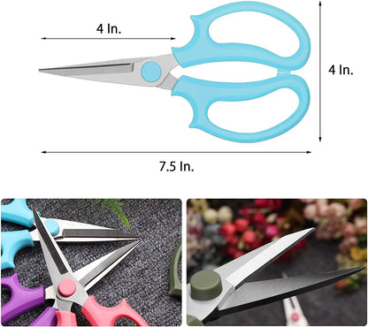 Leize Flower Scissors, Premium Thickened Stainless Steel Floral Shears, Strong Pruner for Flowers, Branches and Leaves (Grey Green Slender)