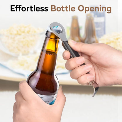Anyongora 2-in-1 Can Punch Opener & Bottle Opener, Can Opener, Stainless Steel, Non-Slip Handle, Compact 6.1", For Traditional Cans (No Pull-Tab) & Pry-Off Bottle Caps