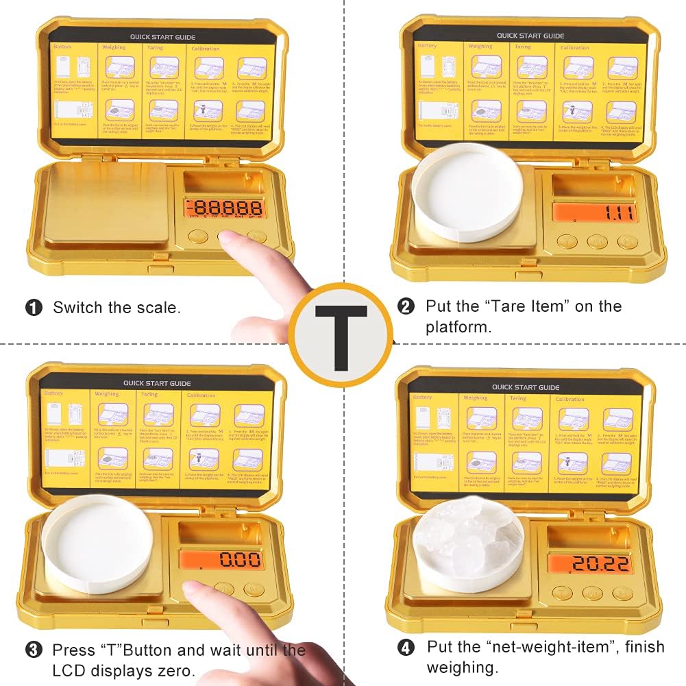 Fuzion Digital Pocket Scale, 500g x 0.01g Gram Scale, Mini Scale 6 Units Jewelry Scale with LCD Display, Tare Function for Food, Jewelry, Coin, Coffee