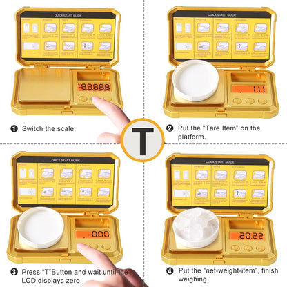 Fuzion Digital Pocket Scale, 500g x 0.01g Gram Scale, Mini Scale 6 Units Jewelry Scale with LCD Display, Tare Function for Food, Jewelry, Coin, Coffee