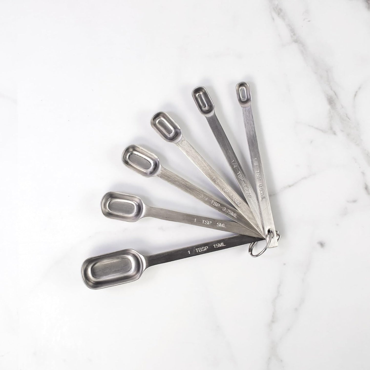 Mrs. Anderson’s Baking Measuring Spoons, 6-Piece Set, Heavyweight 18/8 Stainless Steel