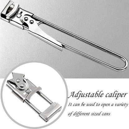 Jar Opener,Adjustable Non-Slip Multifunctional Stainless Steel Can Opener,Multi Opener Set with Jar Opener Gripper Pad and Bottle Opener Keychain