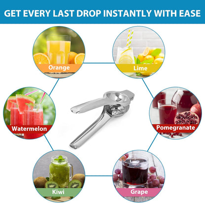 Jenkin Stainless Steel Manual Juicer Citrus Lemon Squeezer,Fruit Juicer Lime Press Metal,Professional Hand Juicer Kitchen Tool