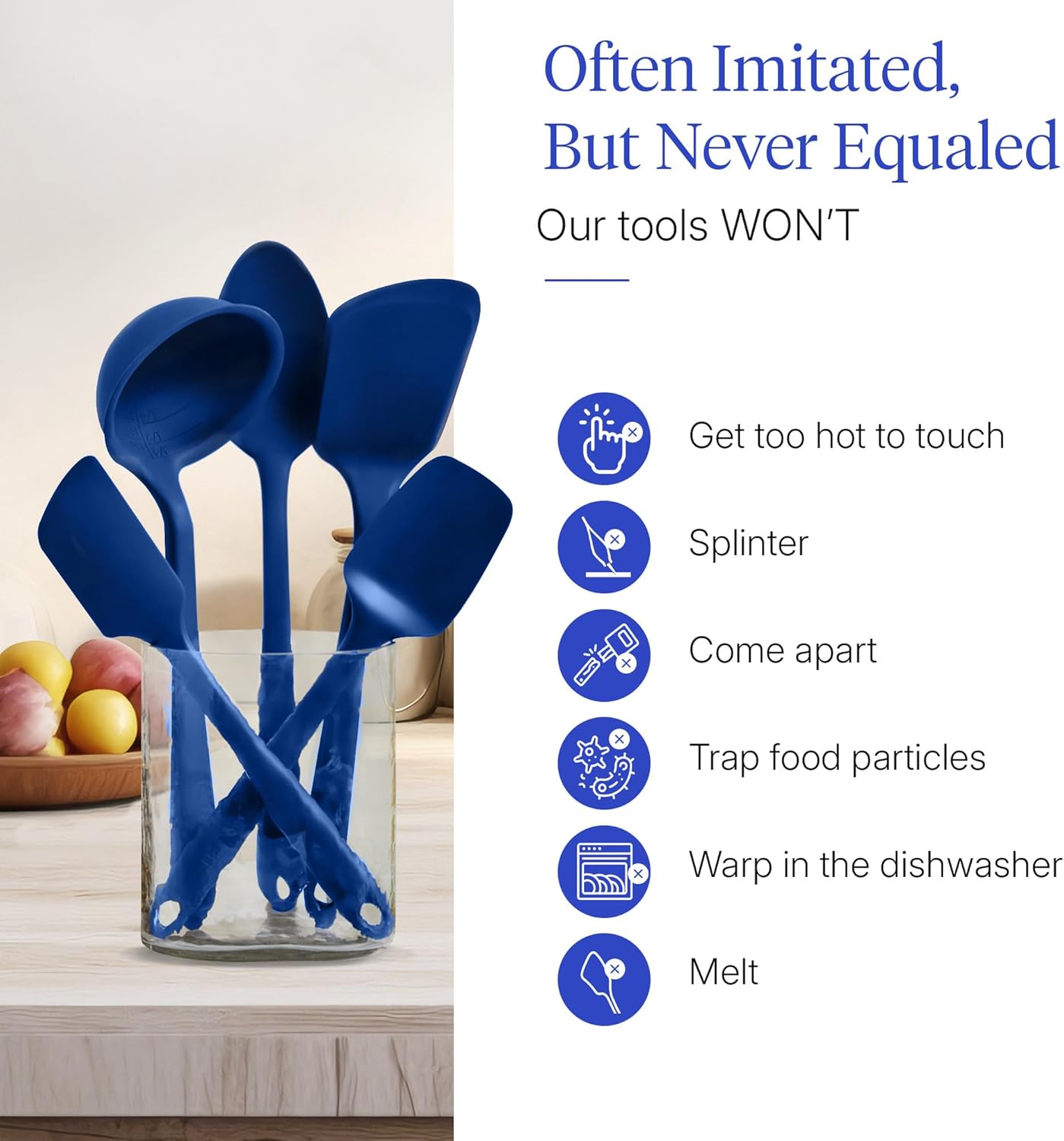 GIR: Get It Right 5-Piece Silicone Ultimate Kitchen Utensils Set - Ladle, Spatula, Flip, Spoon & Spoonula - Non-Toxic Cooking Utensils for Nonstick Cookware, Cooking and Baking - Black