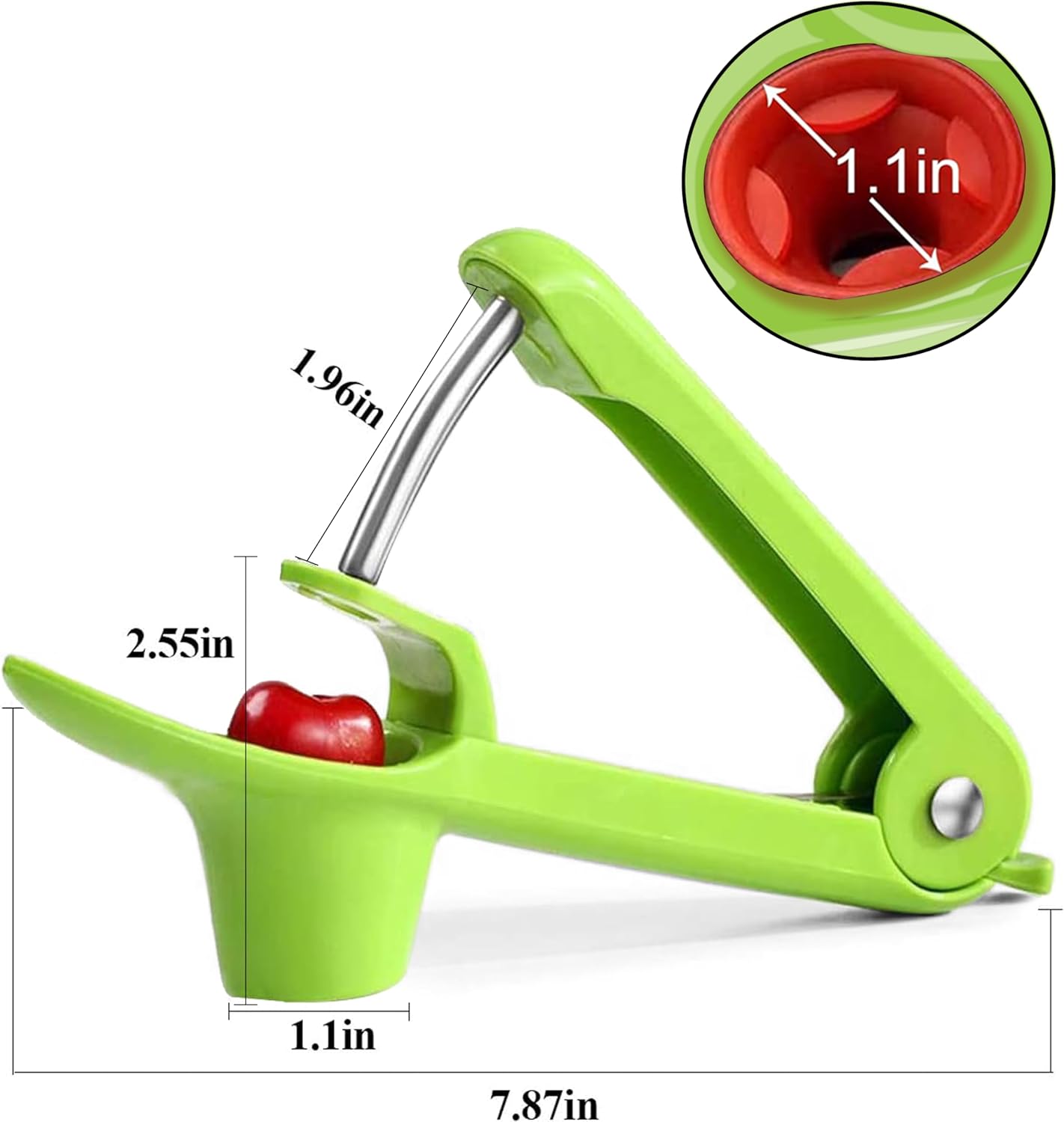 Cherry Pitter - Olive And Other Fruit Tools, Cherry Pitter With a Space-Saving Lock(BLACK)