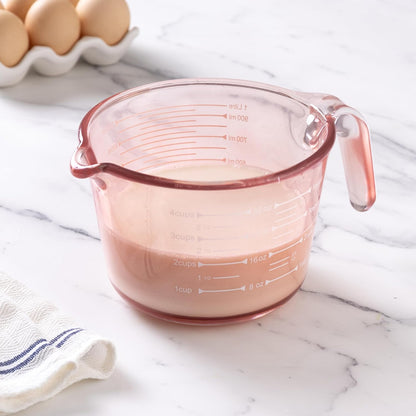COOK WITH COLOR Glass Measuring Cups - Ideal for Cooking and Baking, Green