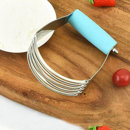 Dough Blender, Top Professional Pastry Cutter with Heavy Duty Stainless Steel Blades, Medium Size