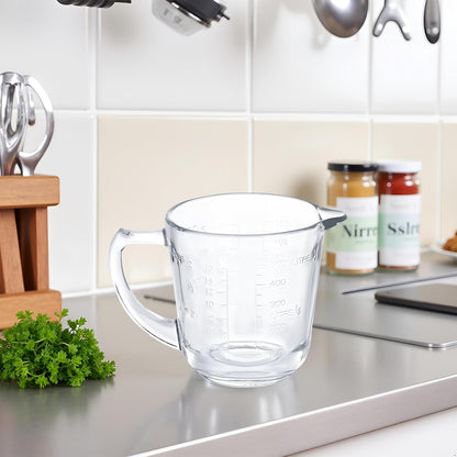 Left Handed Glass Measuring Cups for Left Hand People(2-Cup, 500 ml)