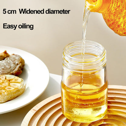 Glass Oil Dispenser with Heat Resistant Brush,Oil Dispenser Bottle with Silicone Pastry Brush for Kitchen,Cooking Vinegar and Sauce BBQ Grill Frying (Oil Dispenser-Green&Yellow)