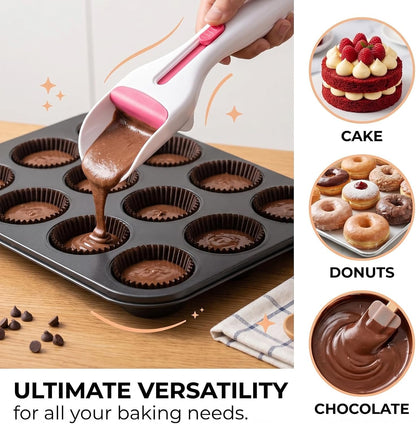 Pack Of 2 Cupcake Scoop Batter Dispenser,Cupcake Scooper,Batter Scoop,Cupcake Batter Scoop,Cupcake Batter Dispenser,Cupcake Dispenser - Suitable For Elegant Baking,Pastry And Cake Decorating