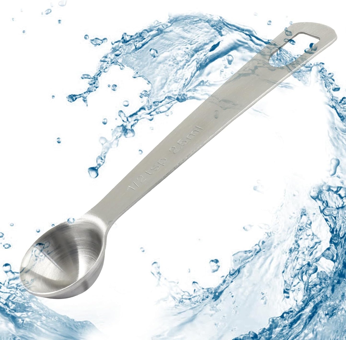 2Pcs 2/3 Tablespoon (2/3 Tbsp | 2 Tsp | 10 Ml | 10 Cc) Stainless Steel Measuring Spoons, 2 Teaspoon Metal Single Measuring Spoon for Measuring Coffee Powder, Grains and Loose Tea