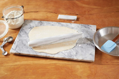 Fox Run French Marble Rolling Pin with Base, White, 3 x 12 x 3 inches