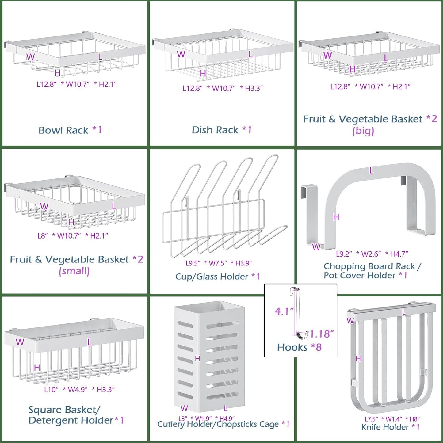 PUSDON Over the Sink Dish Drying Rack, 2 Tier Adjustable Large Capacity Stainless Steel Dish Rack for Kitchen Counter, Heavy Duty Space Saver Organizer with Utensil Holder, Black