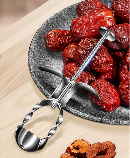 Red Date Pitter Jujube Corer Kitchen Core Tools Cherry Pitter Tool Olive Pitter Stainless Steel Fruit Core Remover Tool for Cherry, Jujube, Red Dates, Plum, Berry
