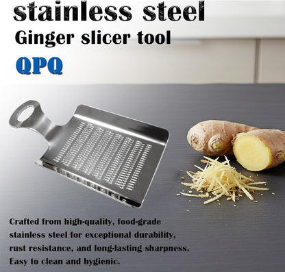 Stainless Steel Nutmeg Chocolate Ginger Peeler, 4.3 Inch x 3 Inch Mini Kitchen Grater, Food Grade Spice, Garlic, Wasabi Grater for Baking Cooking Seasoning