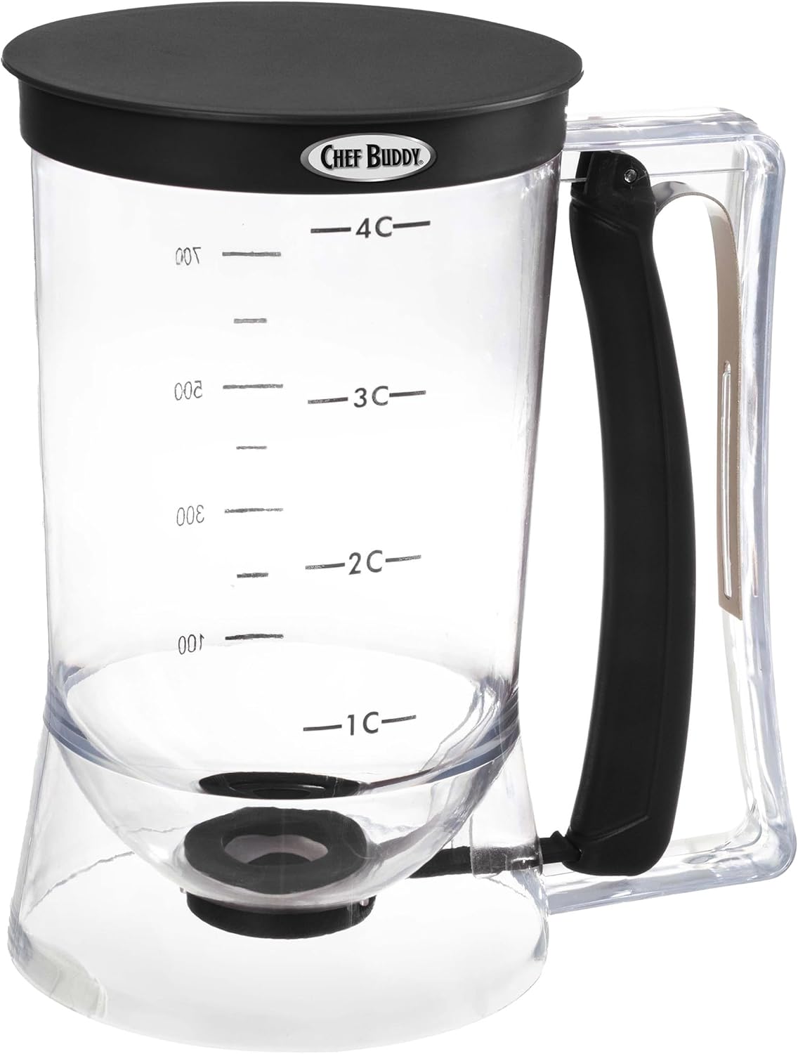 Pancake Batter Dispenser - 4-Cup Batter Dispenser with Squeeze Handle for Pancakes, Waffles, Muffins, and Crepes - Baking Tools (Purple)