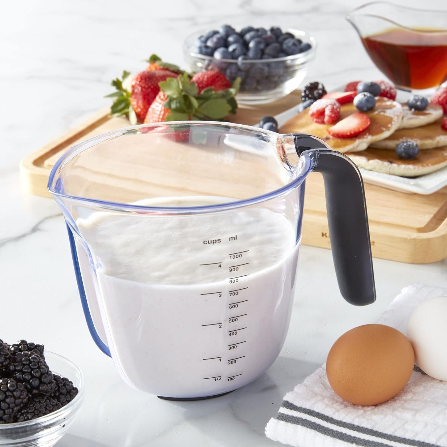 KitchenAid KQ298OSOBA Gourmet Set of 3 Measuring Jugs, Onyx