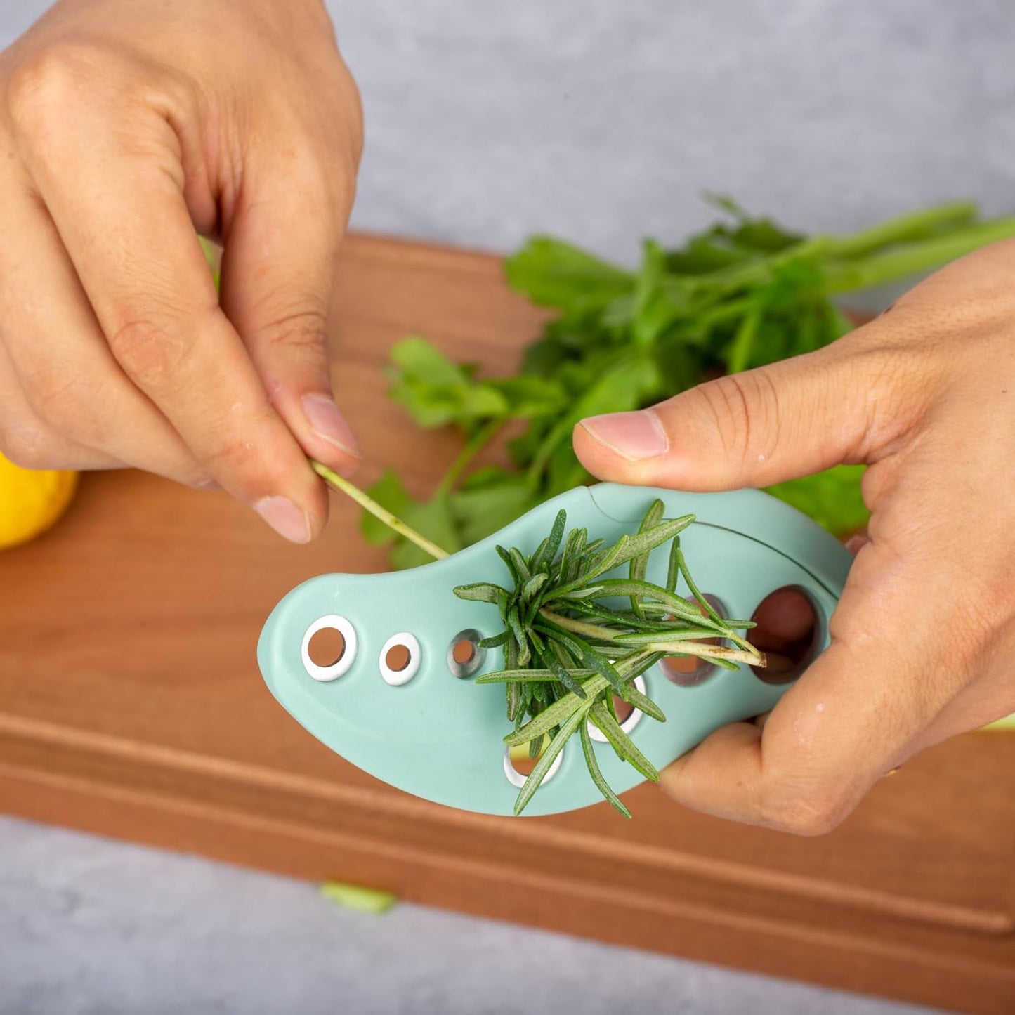 Herb Stripper, 9 holes Stainless Steel Kitchen Herbs Leaf Stripping Tool, Metal Herb Peeler for Kale, Chard, Collard Greens, Thyme, Basil, Rosemary