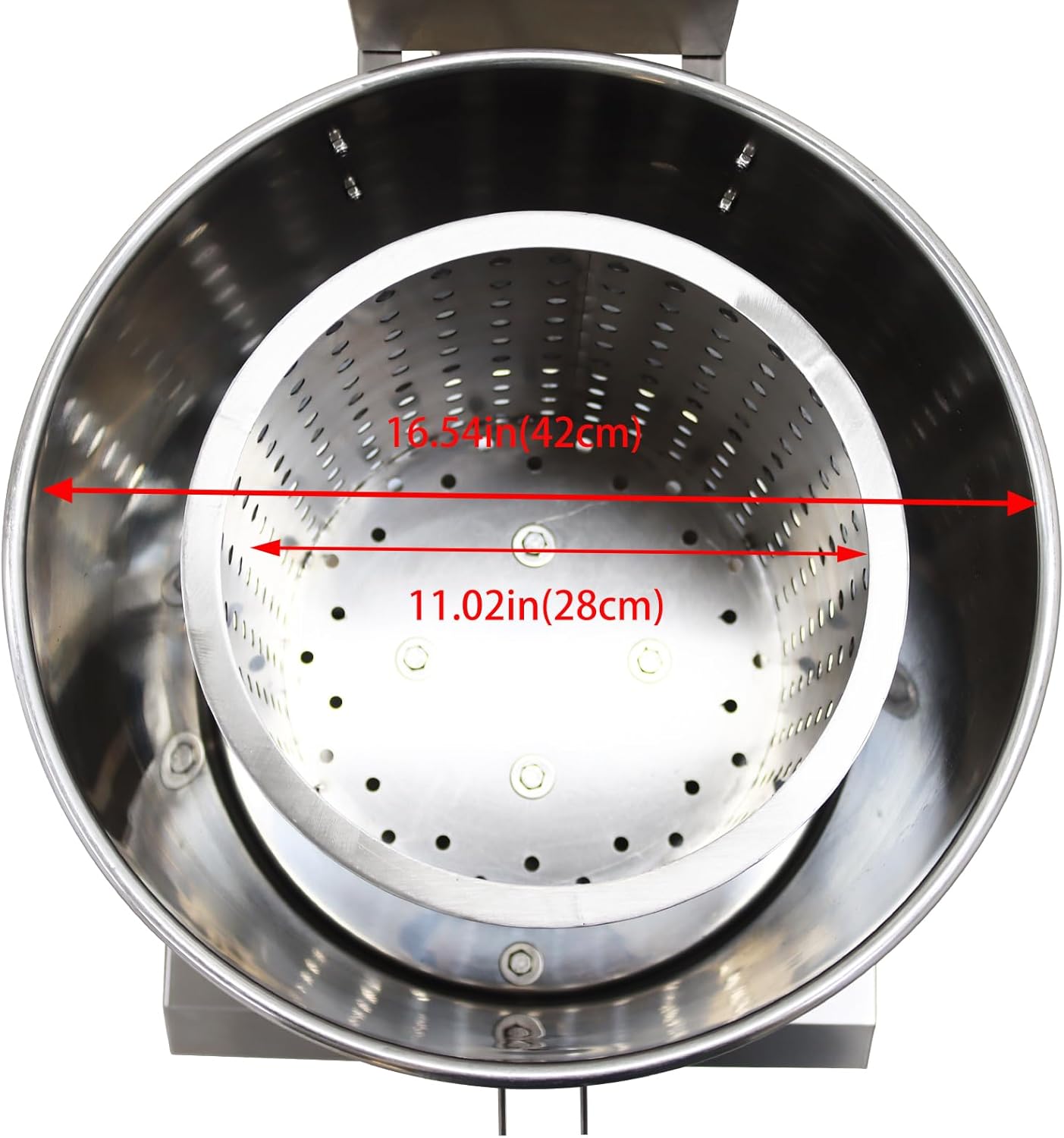 INTSUPERMAI Conmercial Salad Spinner Stainless Steel Adjustable Speed Vegetable Water Thrower Dehydrator Fruit Vegetables Dryer Salad Vegetable Dehydrator 110V