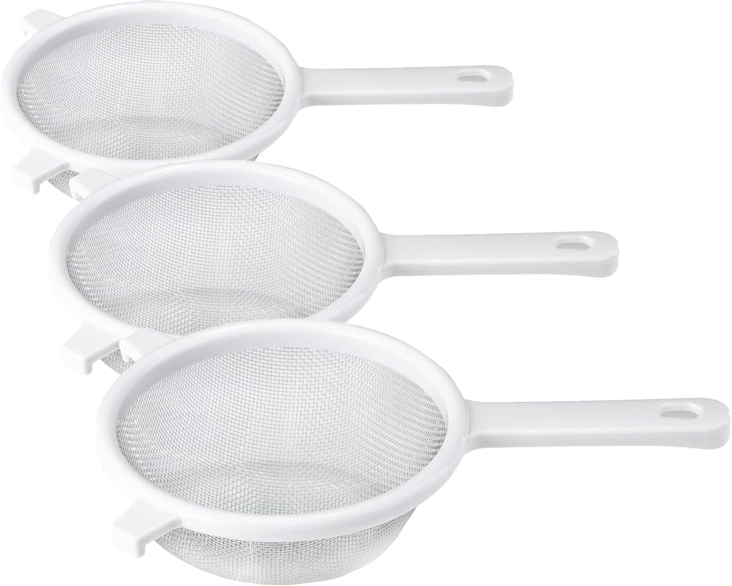 Chef Craft Classic Stainless Steel Mesh Strainer, 6 inch, White