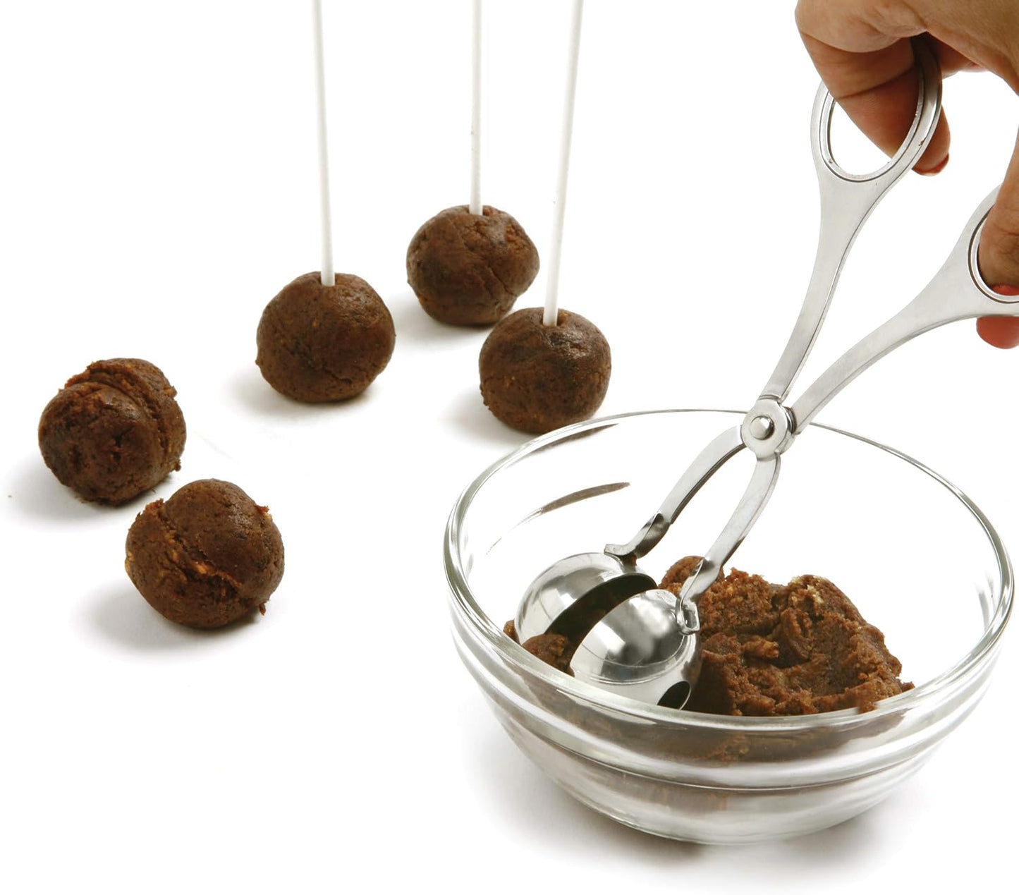 Norpro 155 Stainless Steel Mini Meat Baller Silver, 1.25in/3cm