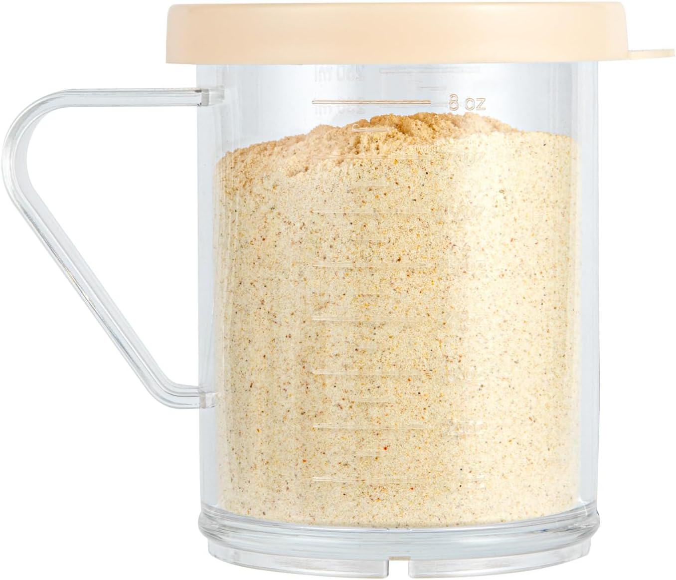 Restaurantware Spice Shaker 1 Count Plastic Shaker, Durable Seasoning Dredge with Yellow Coarse Lid, Clear Shaker for Commercial Kitchens, Pizzerias, and Bakeries
