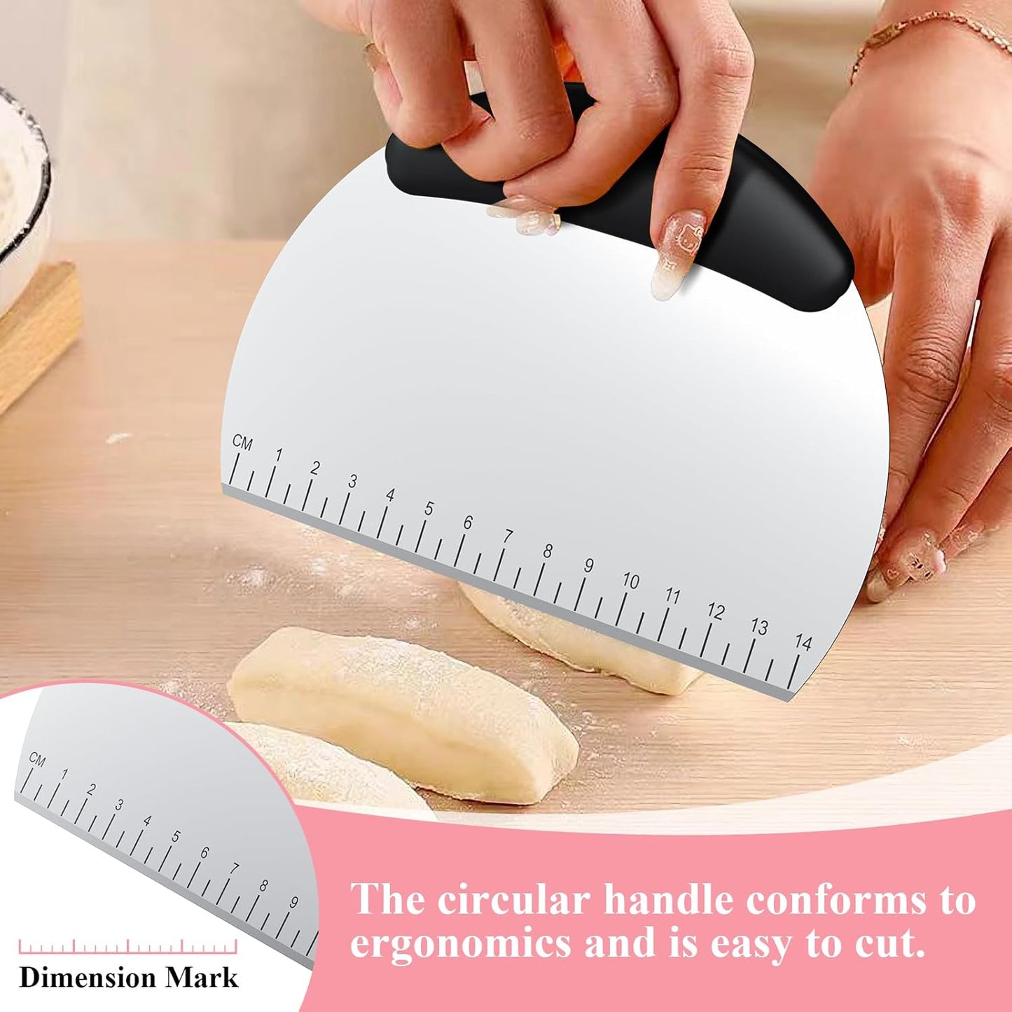 Biscuit Cutter Set, Dough Blender, Pastry Cutter, Biscuit Cutter, Dough Cutter,Pastry Cutter Set, Round Sifter,Baking Dough Tools for Cooking Cookies (3 Pcs/Set)