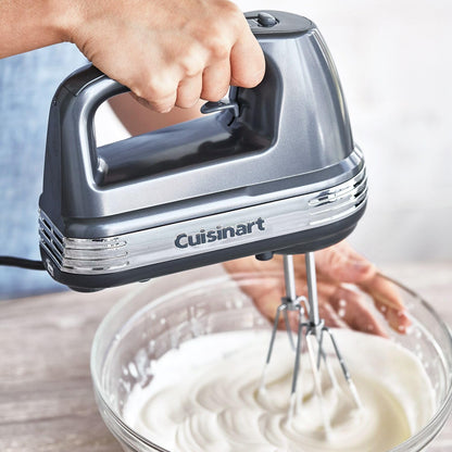 Cuisinart Power Advantage Plus 9-Speed Hand Mixer, 220W Motor, Electric Mixer with Dishwasher-Safe Beaters, Storage Case, HM-90BCS, Brushed Chrome