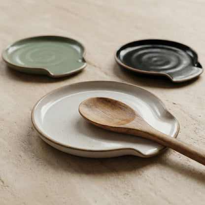 Beautiful Ceramic Spoon Rest for Stove Top - Perfectly Sized Spoon Holder for Your Kitchen Countertop - Easy to Clean and Dishwasher Safe, Perfect Addition to Any Kitchen Counter for Everyday Cooking