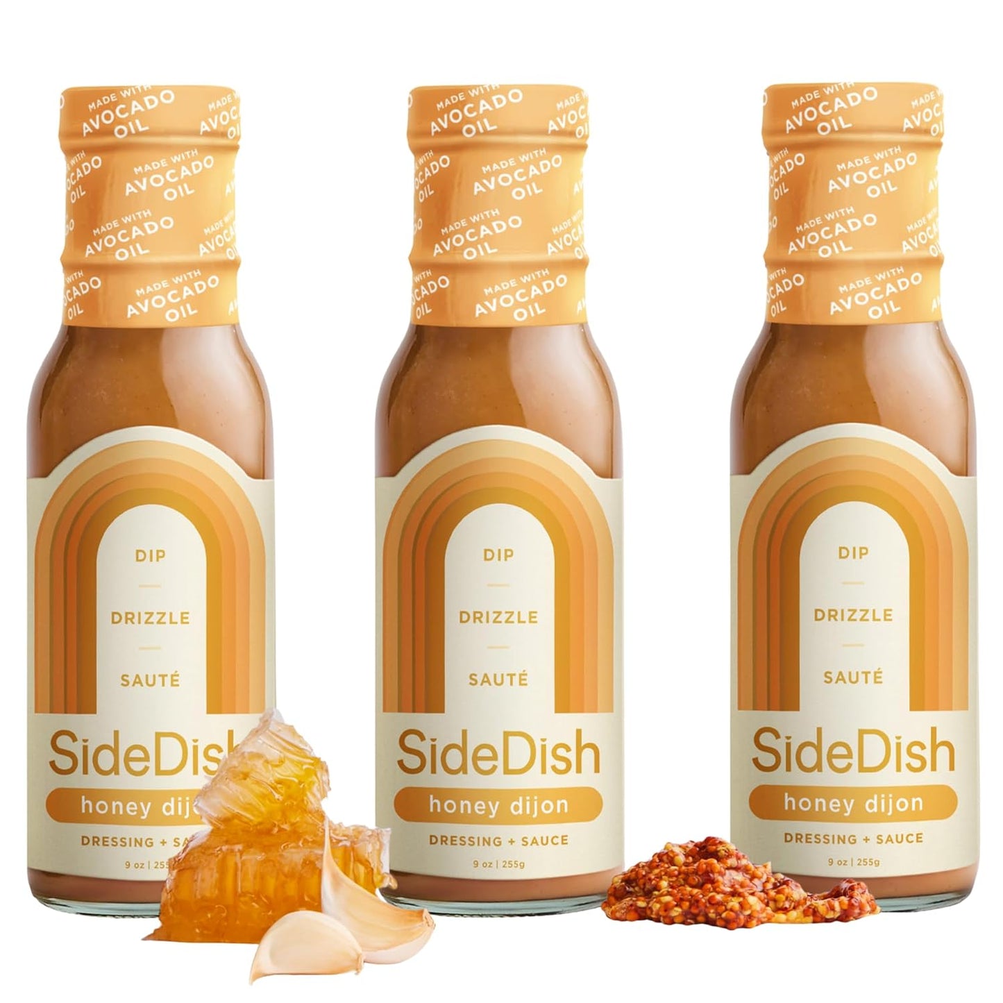 SideDish Classic Ranch Dressing - Seed Oil Free, Dairy Free & Gluten Free Salad Dressing w/Avocado Oil - Sugar Free, Low Sodium Healthy Ranch Dressing - Paleo Dressing for Sauces & More - 8 fl oz
