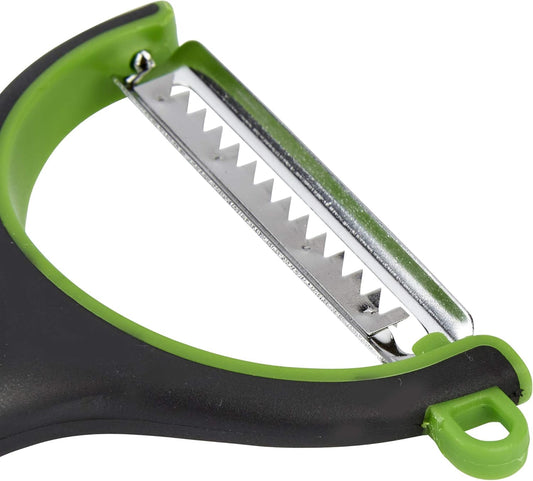GoodCook Y-Shaped Julian Vegetable Peeler, Easy Grip, Stainless Steel Blade, Black and Green