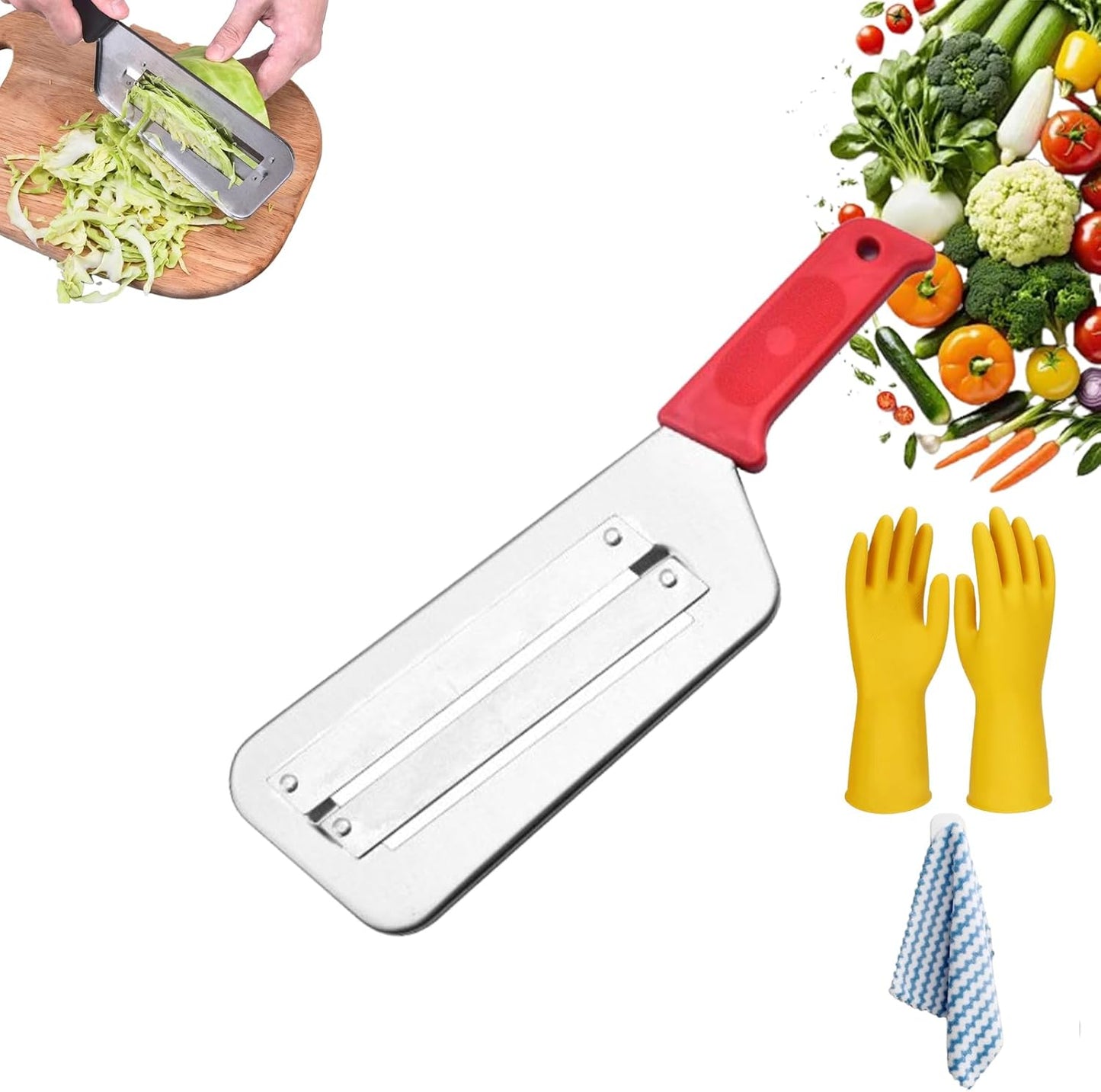 Dual Blade Julienne Cutter, Julienne Peeler Vegetable Peeler, Stainless Steel Shredder Knife, Stainless Steel Dual Blade Julienne Cutter, 2025 New Cabbage Shredder (Black)
