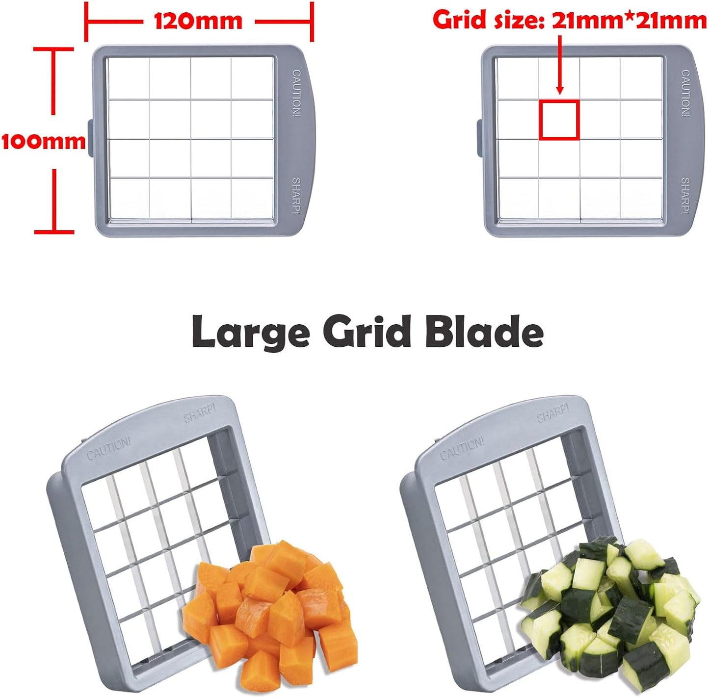 Replacement Blades - 2 PCS (Small Grid Blade-7mm)